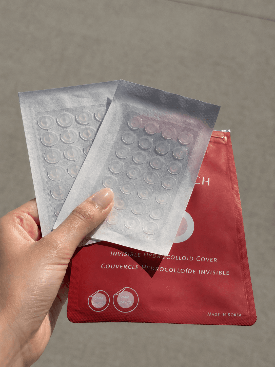 Power Patch sheets in hand